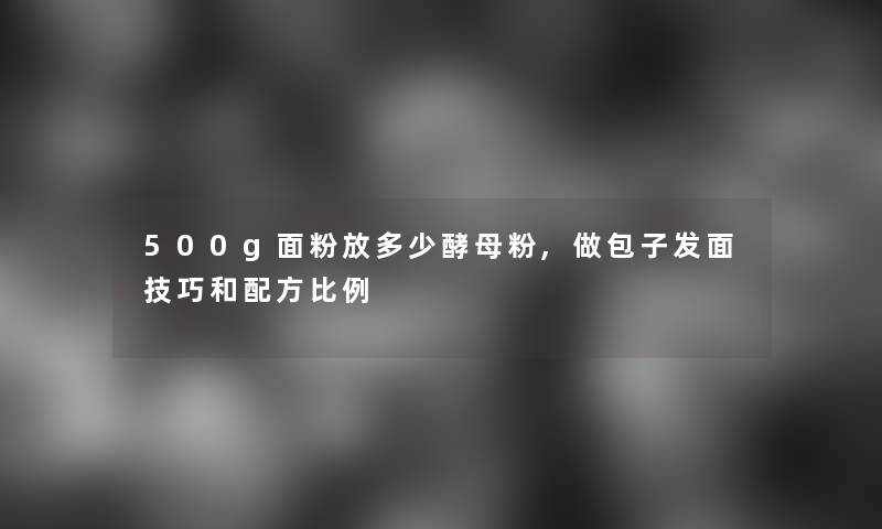 500g面粉放多少酵母粉,做包子发面技巧和配方比例