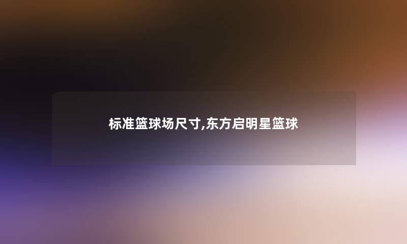 标准篮球场尺寸,东方启明星篮球