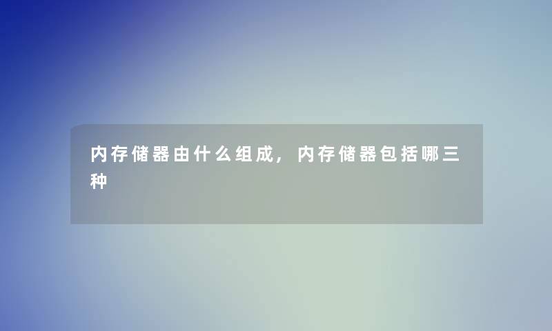 内存储器由什么组成,内存储器包括哪三种