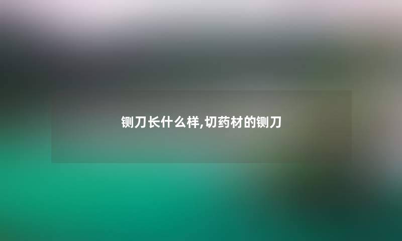 铡刀长什么样,切药材的铡刀