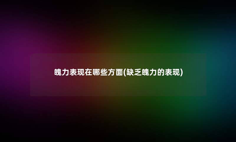 魄力表哪些方面(缺乏魄力的表现)